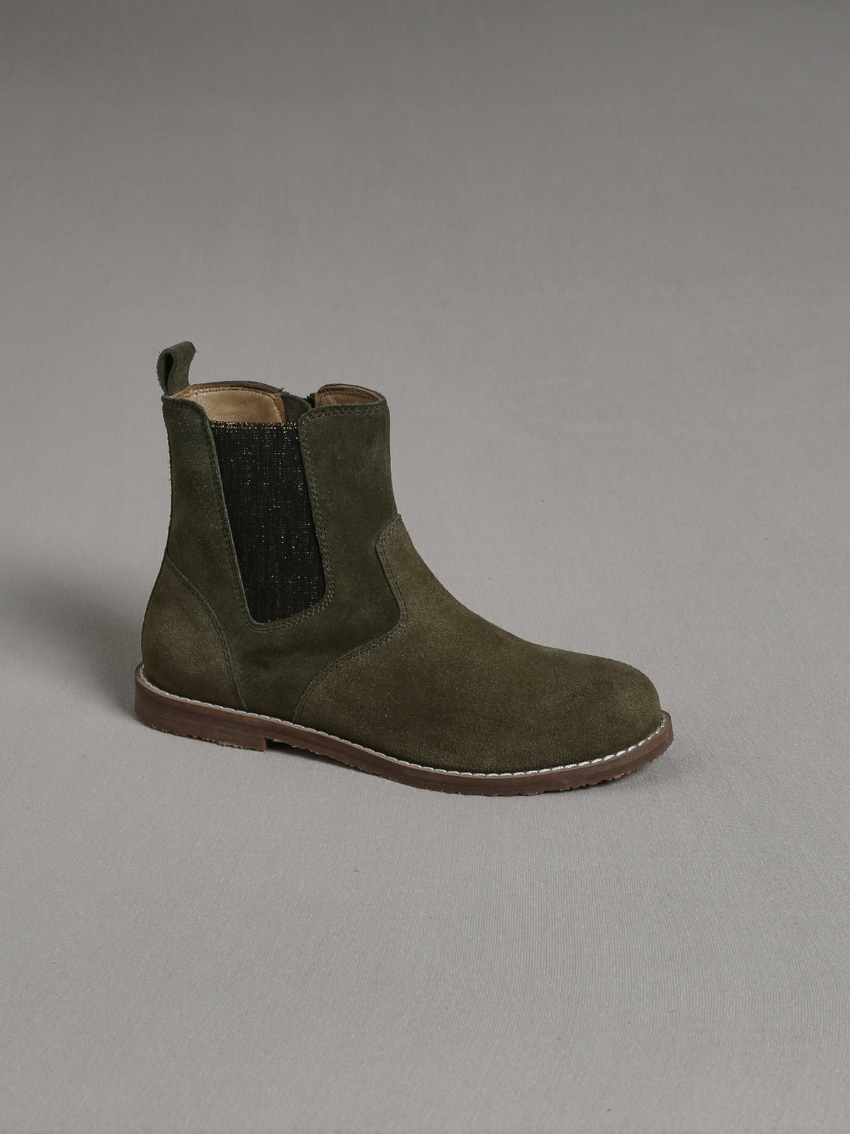 Mädchen-Chelsea-Boots aus Veloursleder