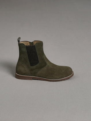 Mädchen-Chelsea-Boots aus Veloursleder
