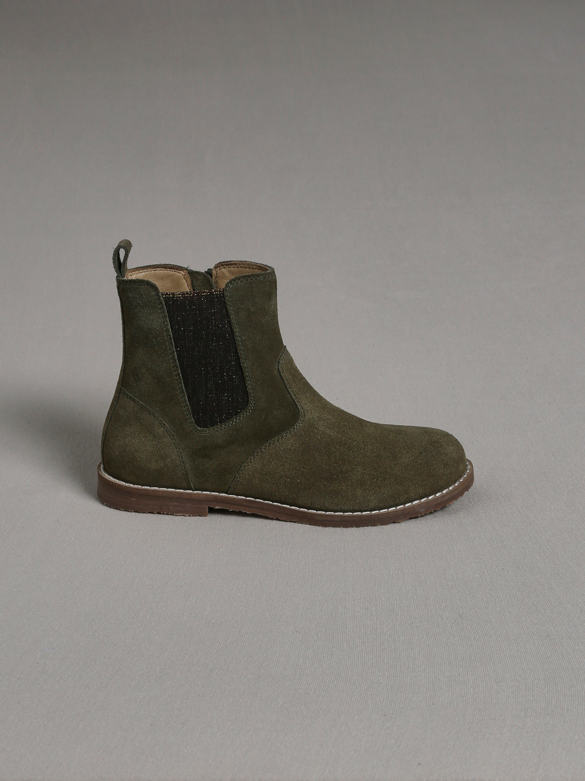 Mädchen-Chelsea-Boots aus Veloursleder