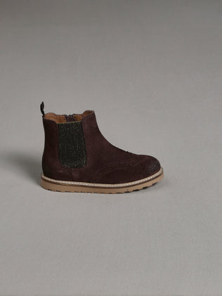 Mädchen-Chelsea-Boots mit geblümter Zehenpartie