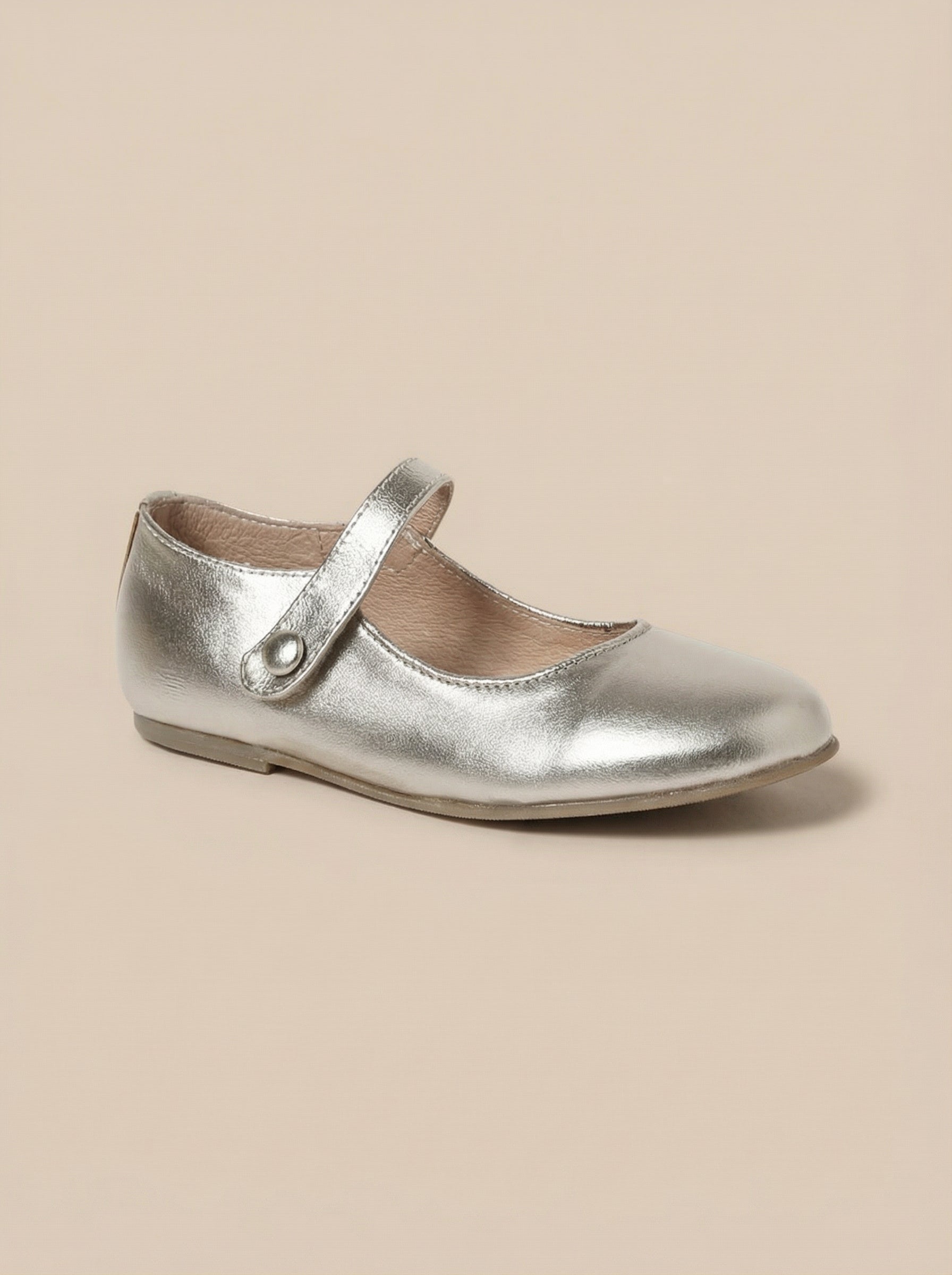 Mädchen-Spangenschuhe aus irisierendem Leder