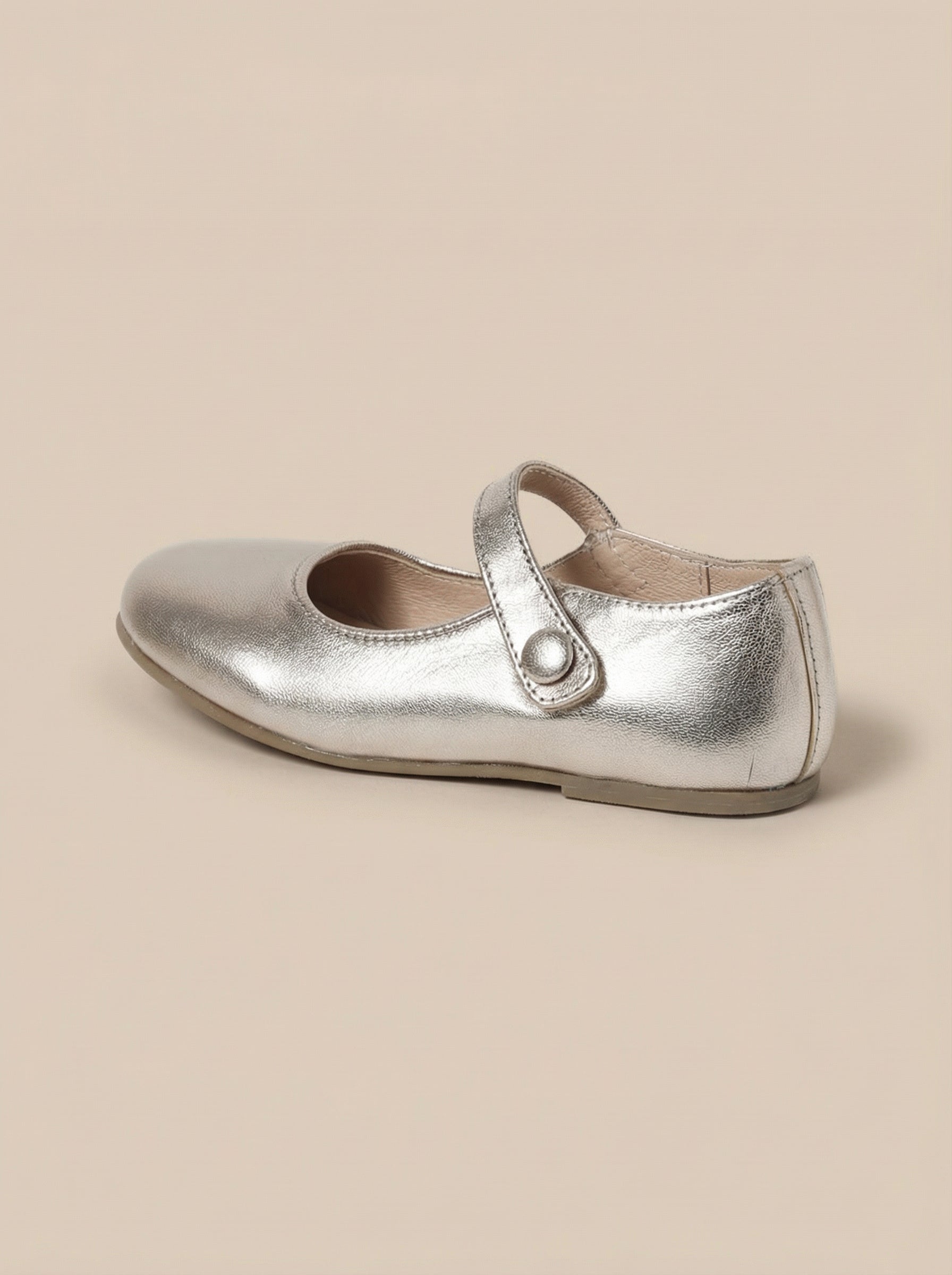 Mädchen-Spangenschuhe aus irisierendem Leder