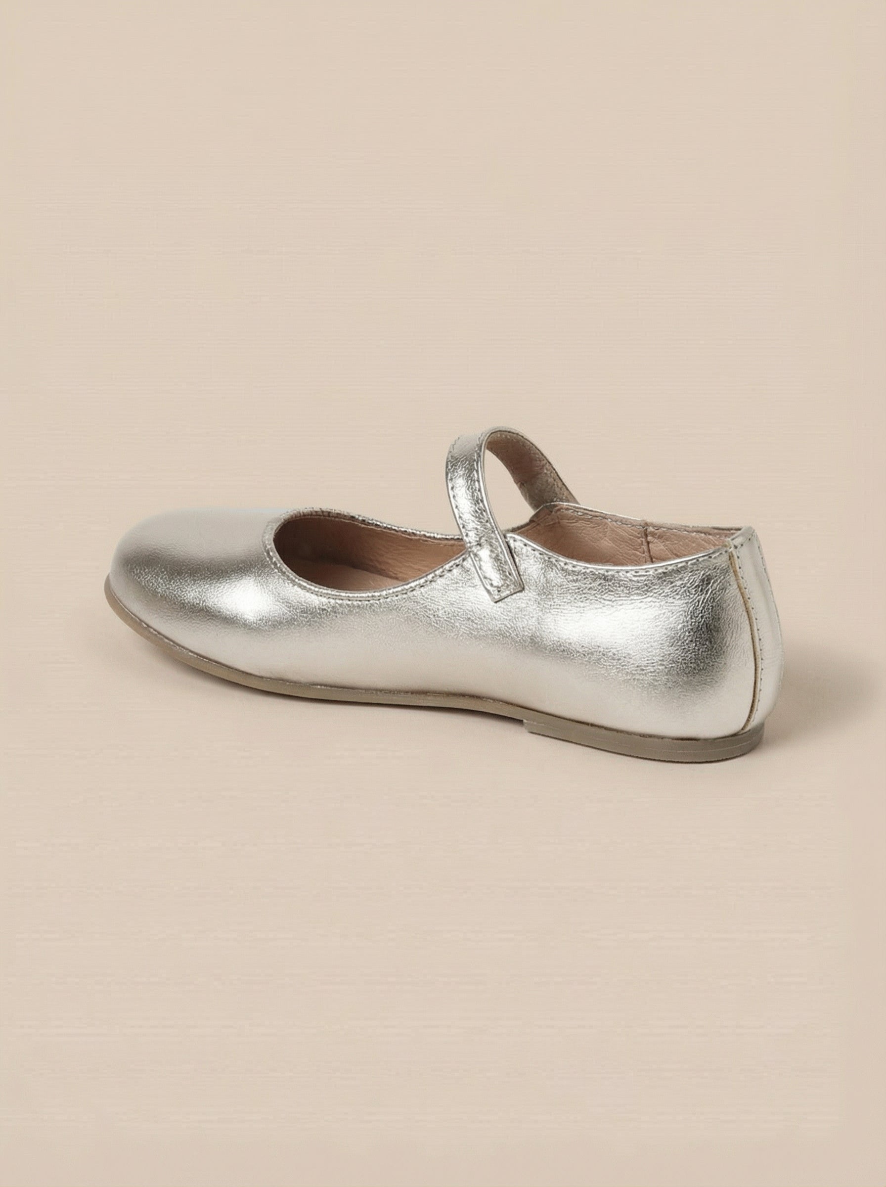 Mädchen-Spangenschuhe aus irisierendem Leder