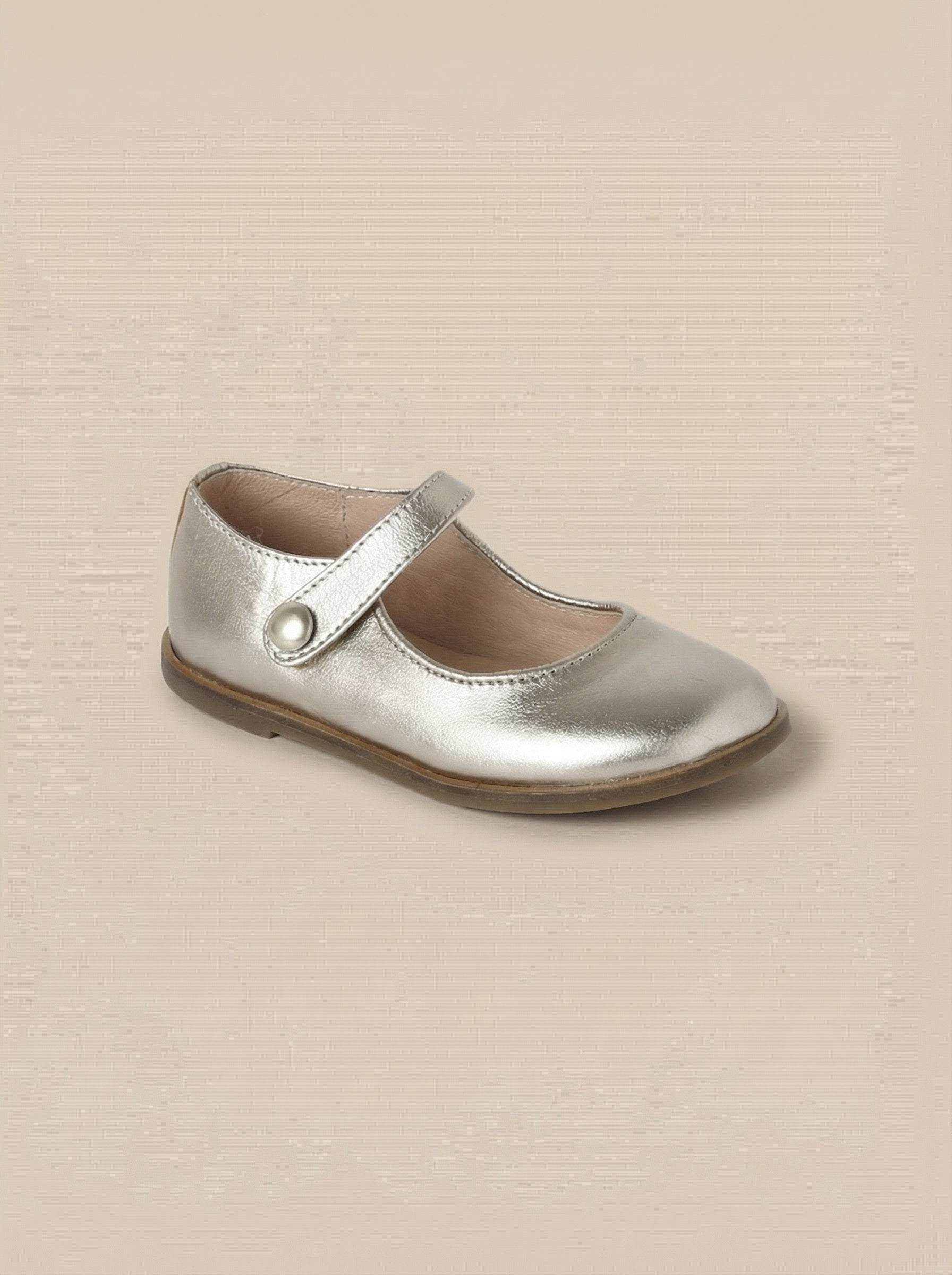 Mädchen-Spangenschuhe aus irisierendem Leder