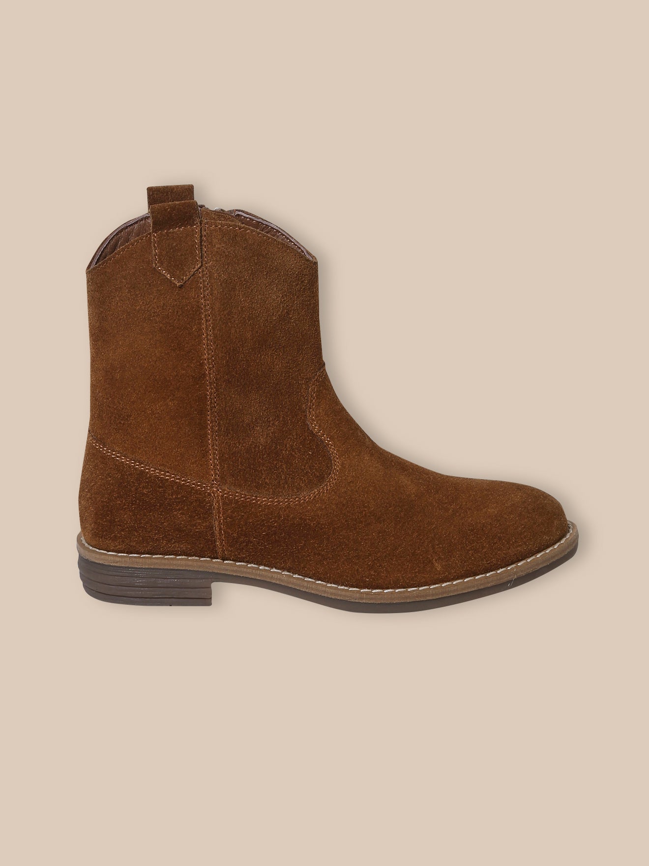 Mädchen-Boots im Westernstil aus Veloursleder