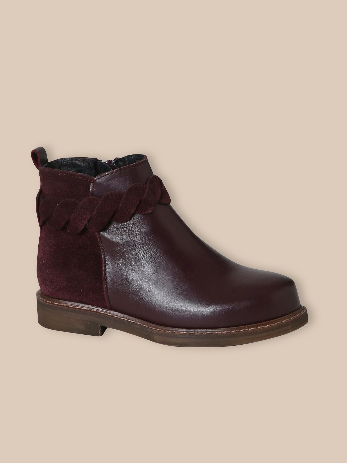 Mädchen-Boots mit Lederflechtung