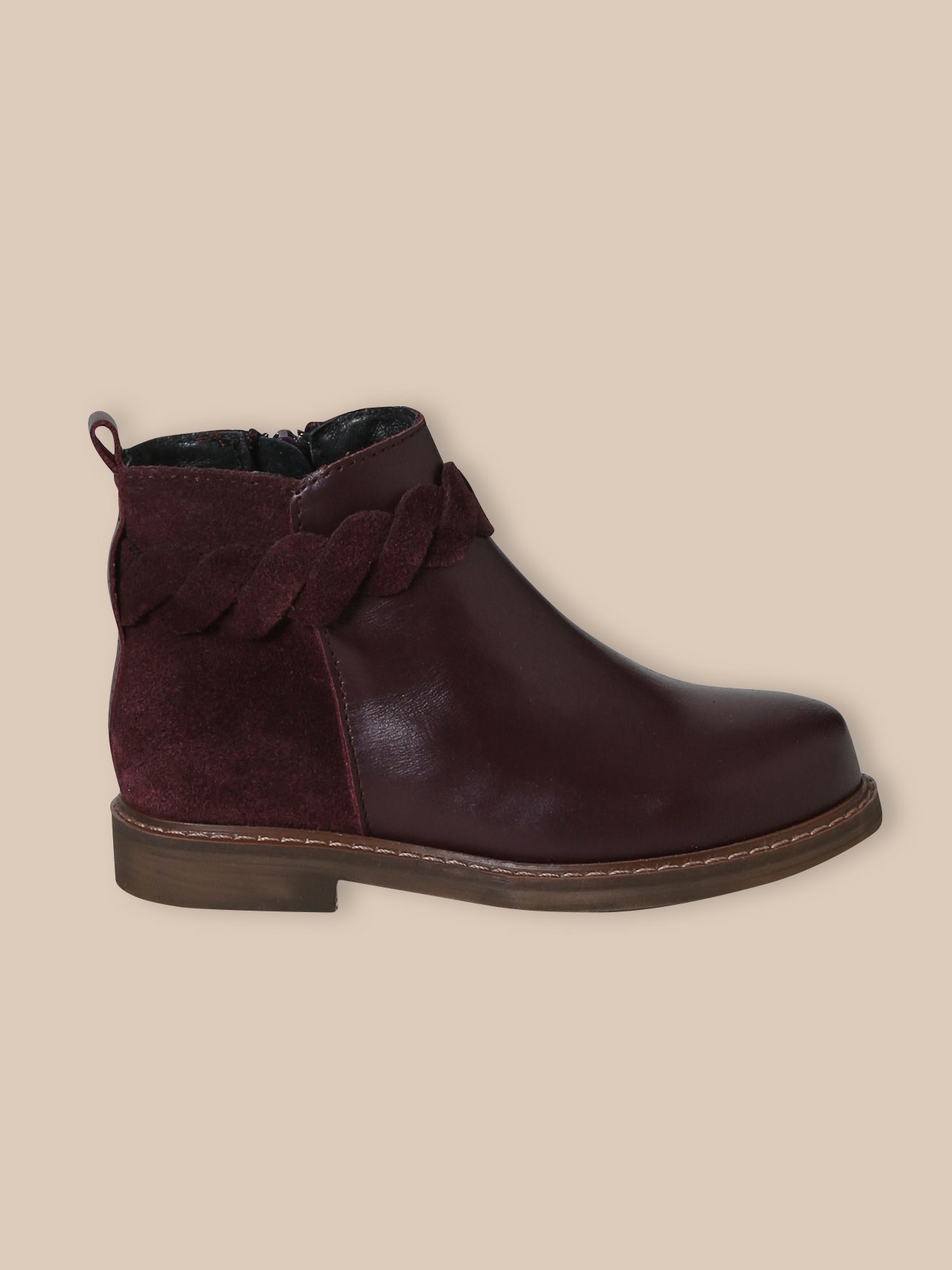 Mädchen-Boots mit Lederflechtung