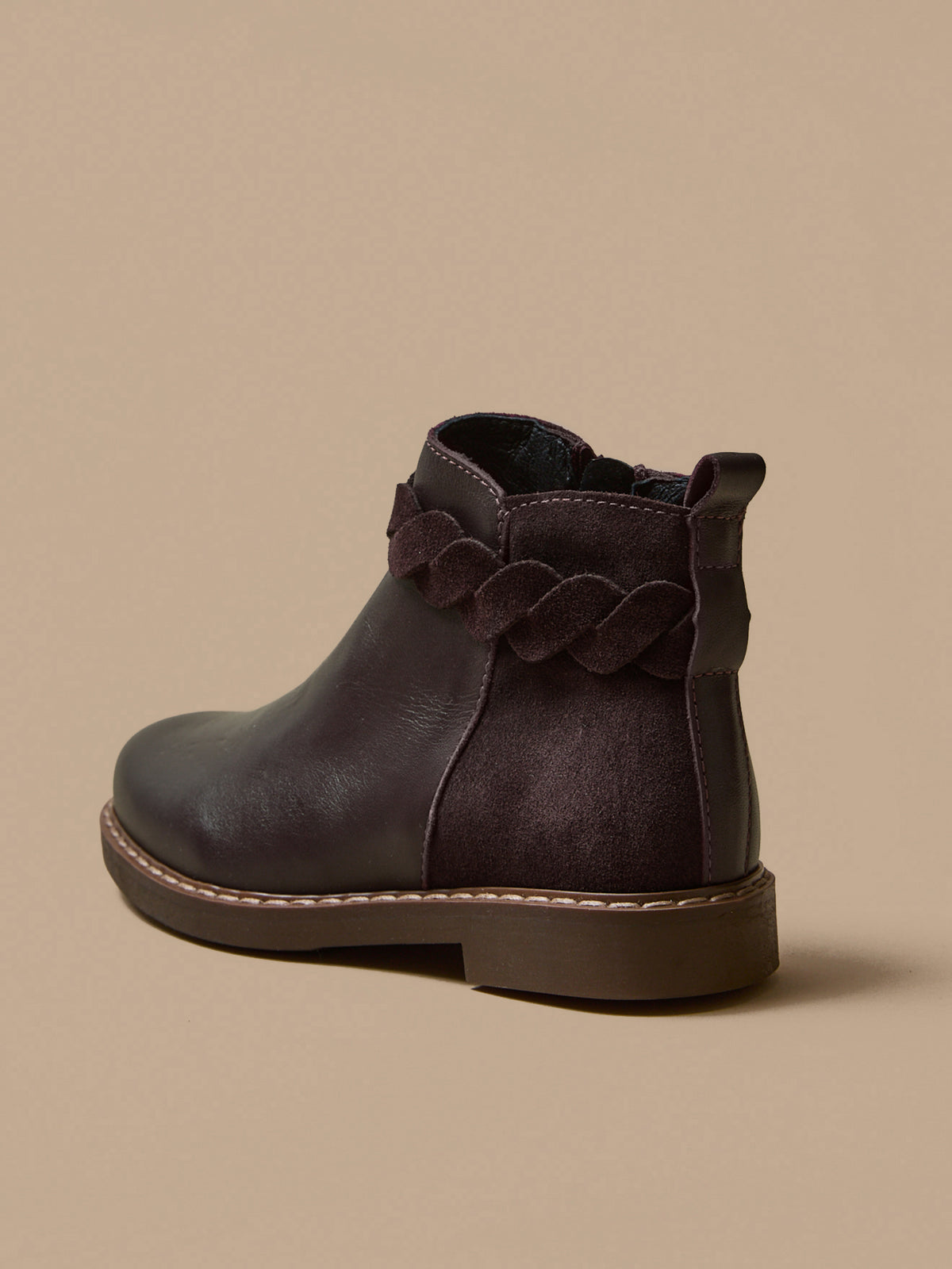 Mädchen-Boots mit Lederflechtung