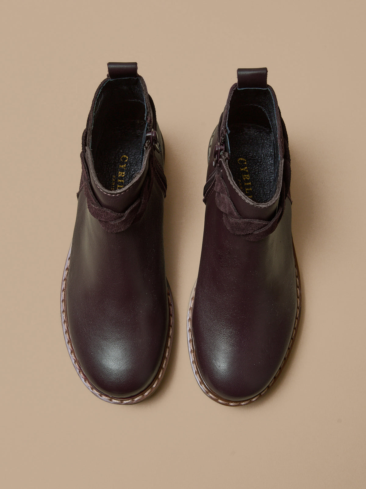 Mädchen-Boots mit Lederflechtung