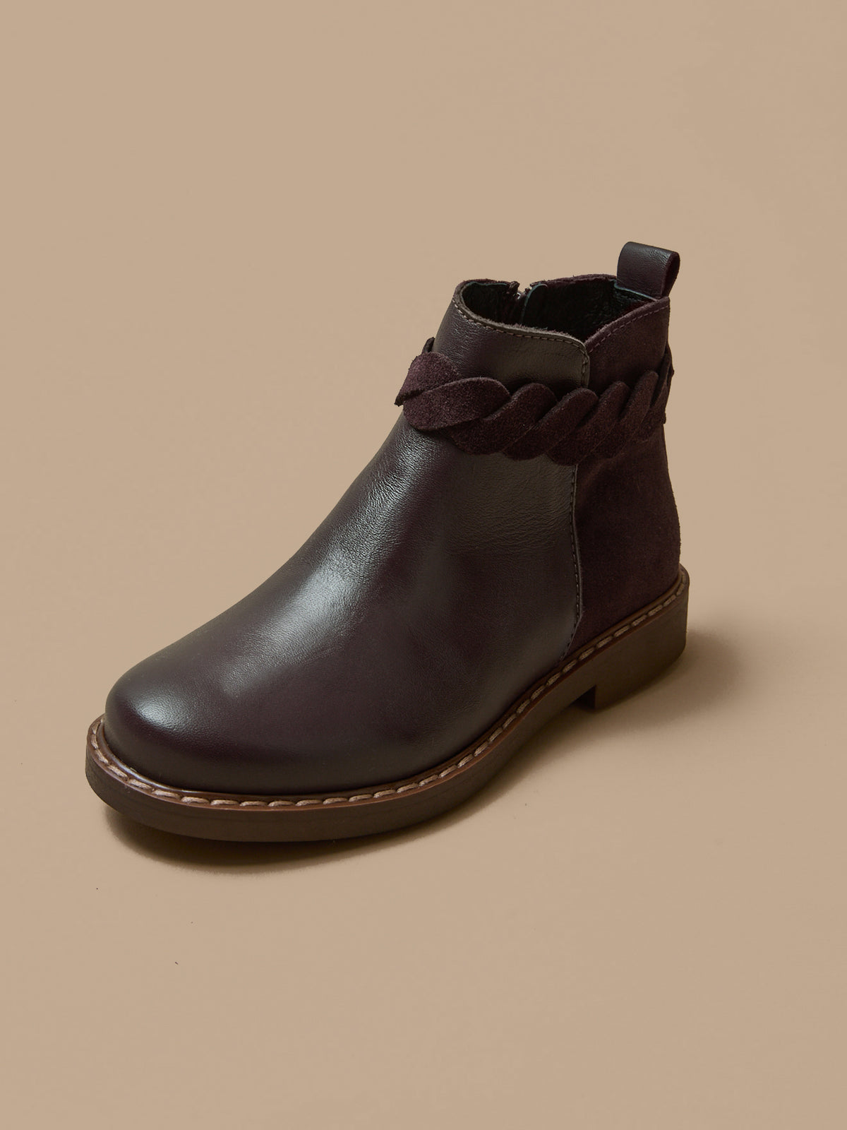 Mädchen-Boots mit Lederflechtung