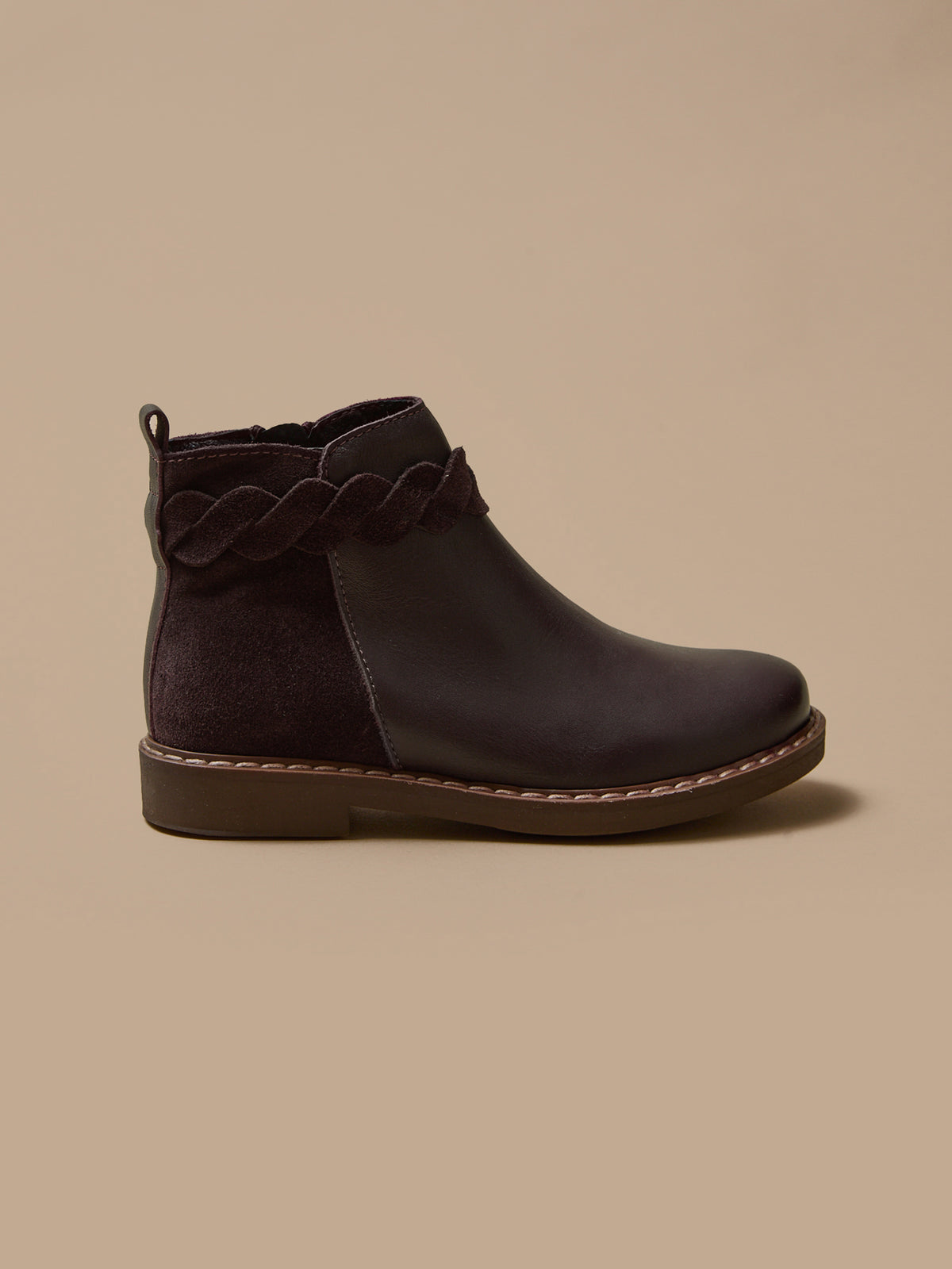 Mädchen-Boots mit Lederflechtung