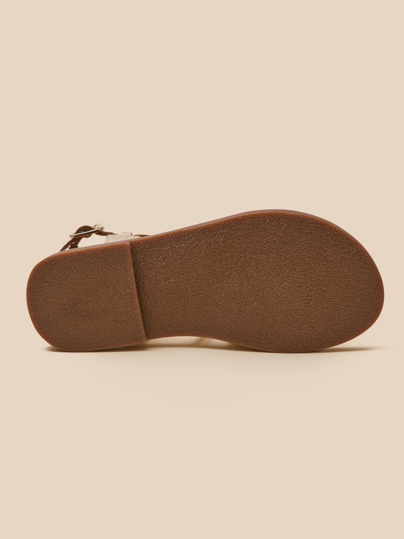 Mädchen-Sandalen aus goldfarbenem Leder