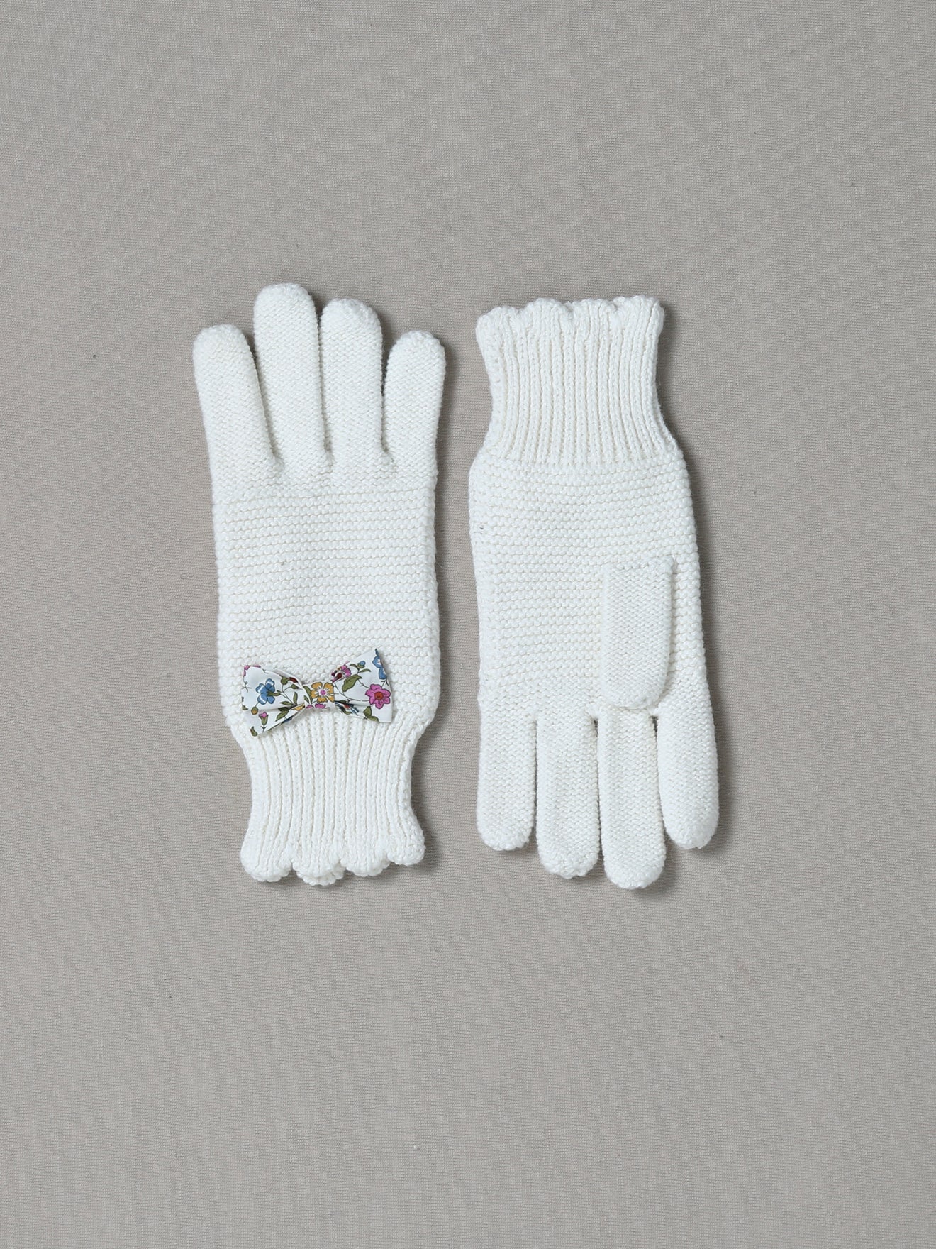 Mädchen-Handschuhe mit Liberty-Schleife