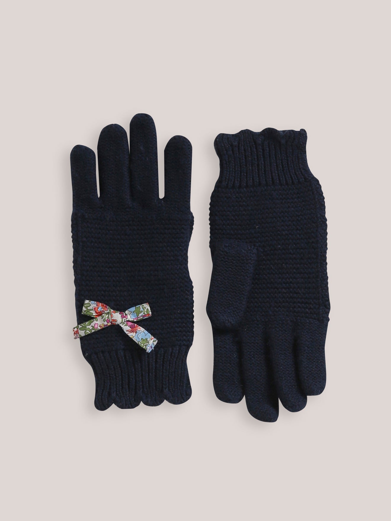 Mädchen-Handschuhe mit Liberty-Schleife