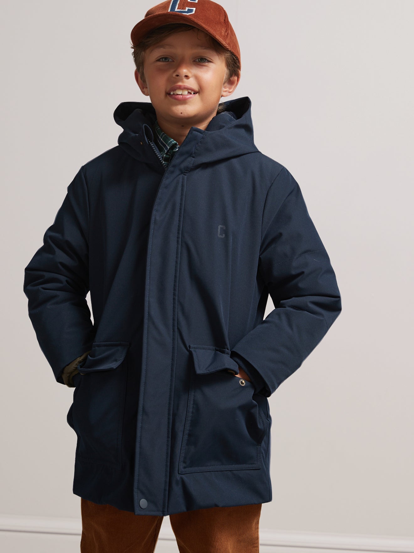 Jungen-Parka, gesteppt