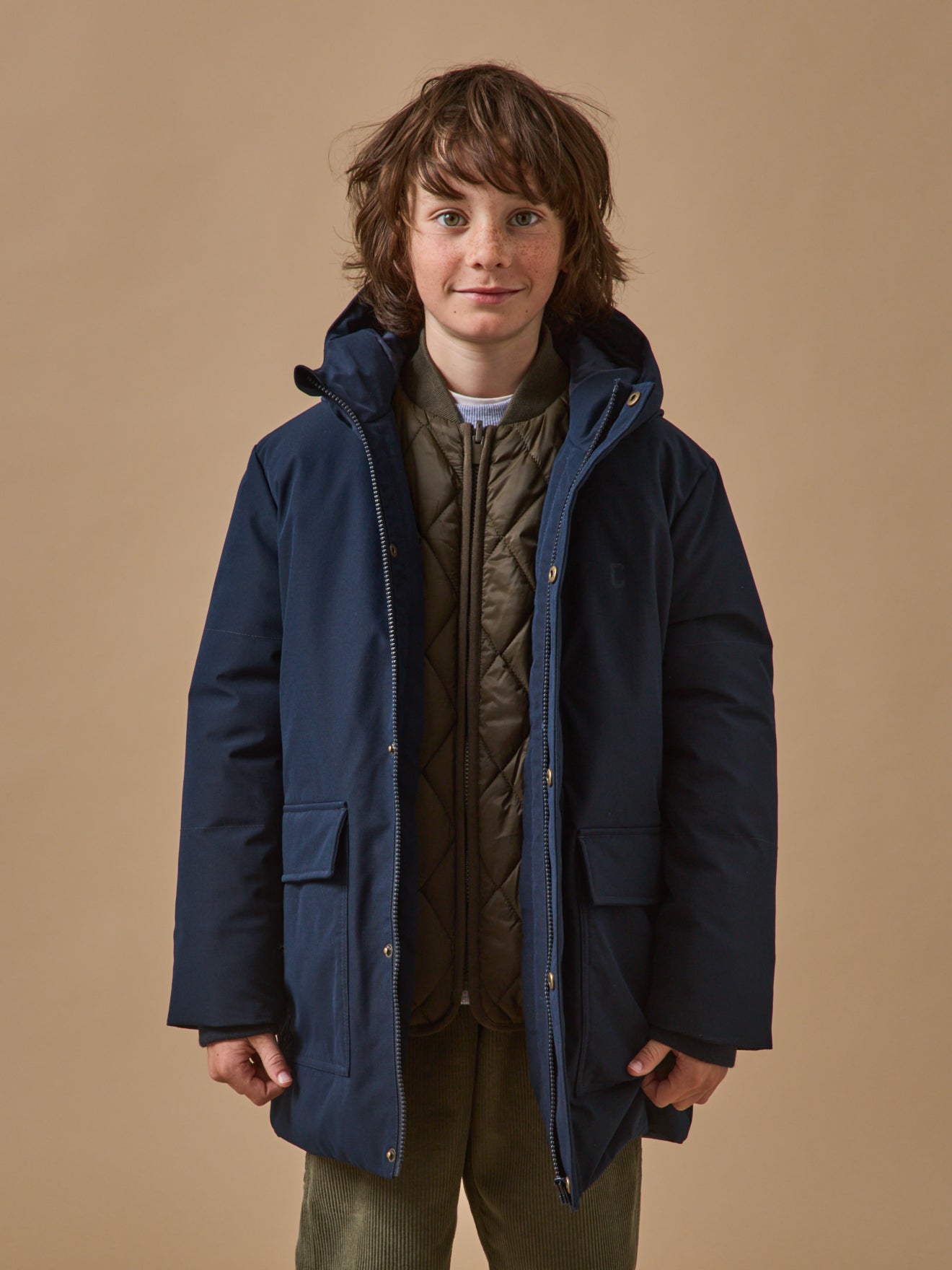 Jungen-Parka, gesteppt