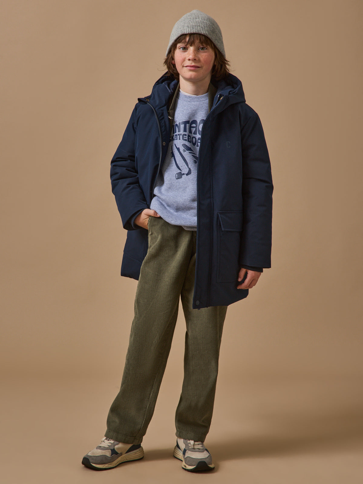 Jungen-Parka, gesteppt