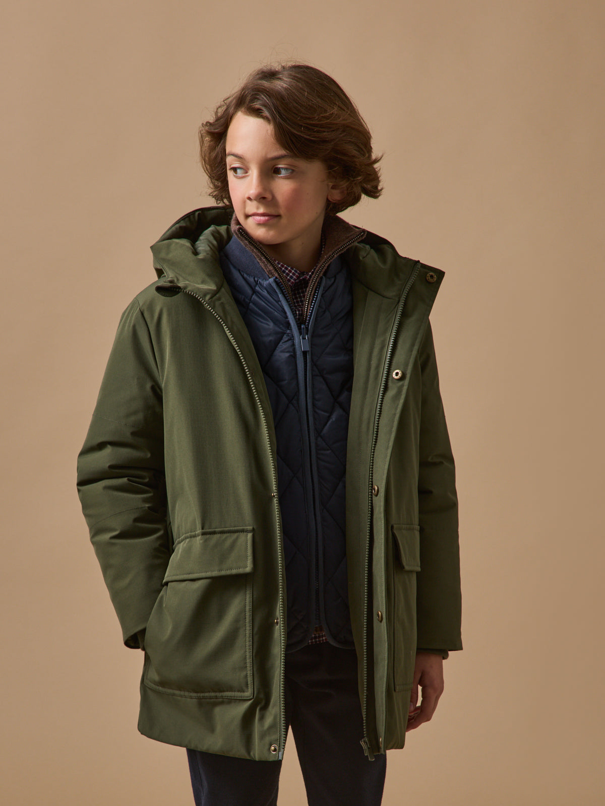 Jungen-Parka, gesteppt