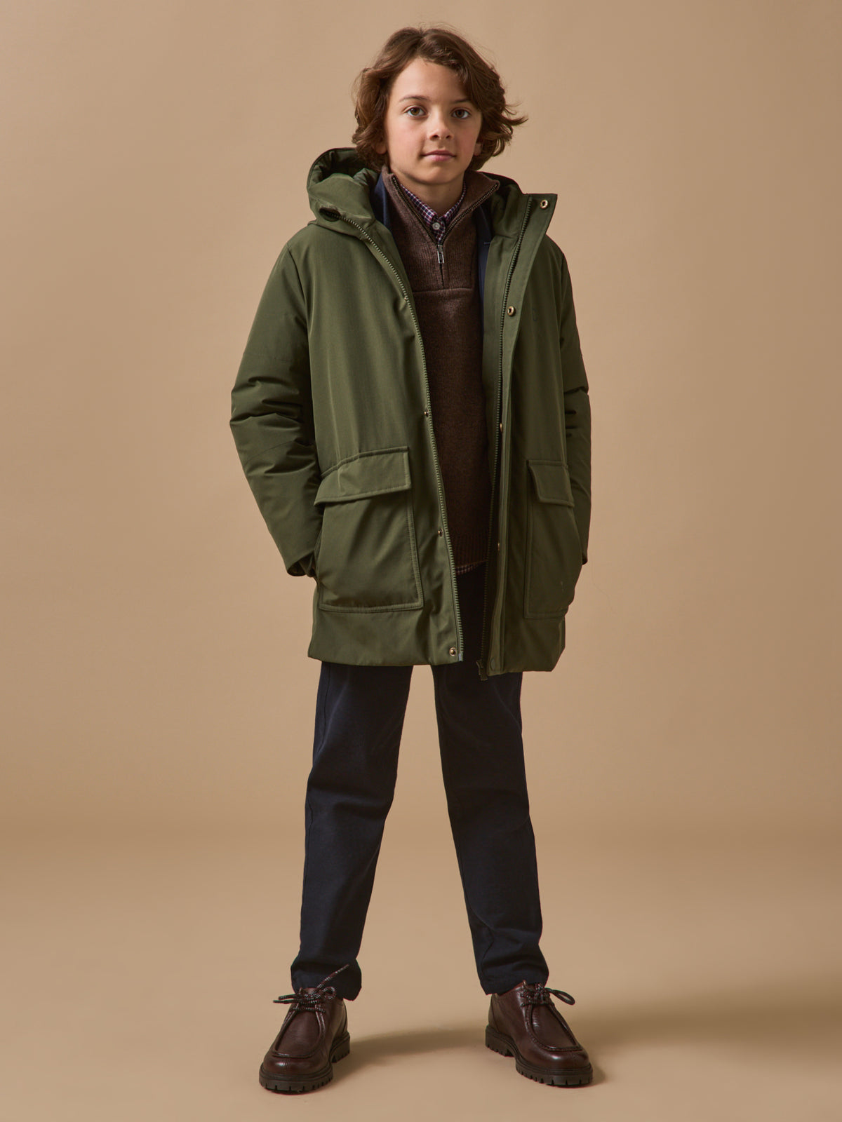 Jungen-Parka, gesteppt