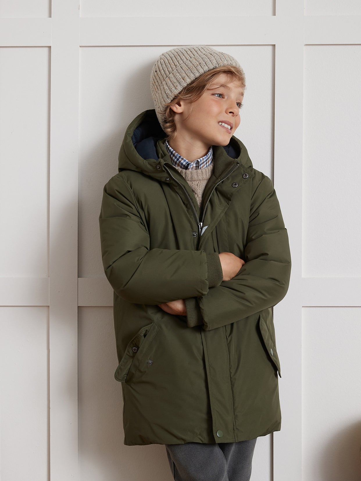 Jungen-Parka, gesteppt