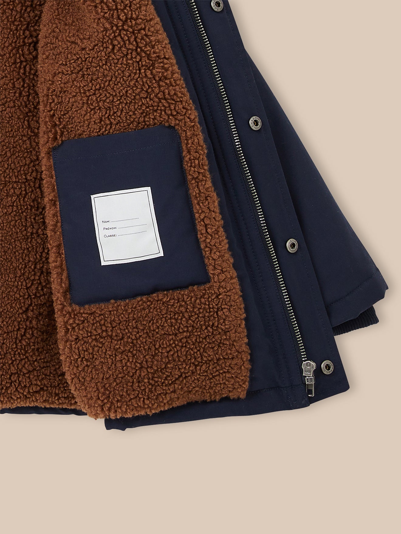 Jungen-Parka mit Sherpa-Futter