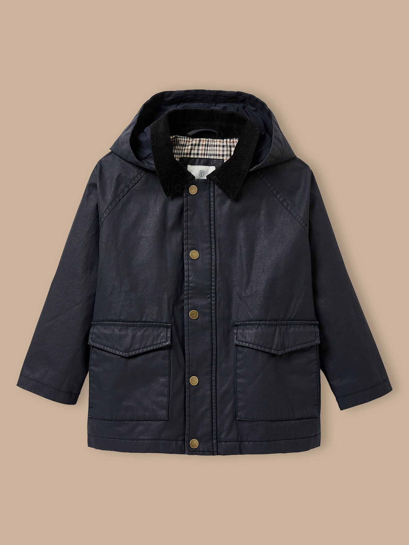 Jungen-Jacke aus beschichteter Baumwolle