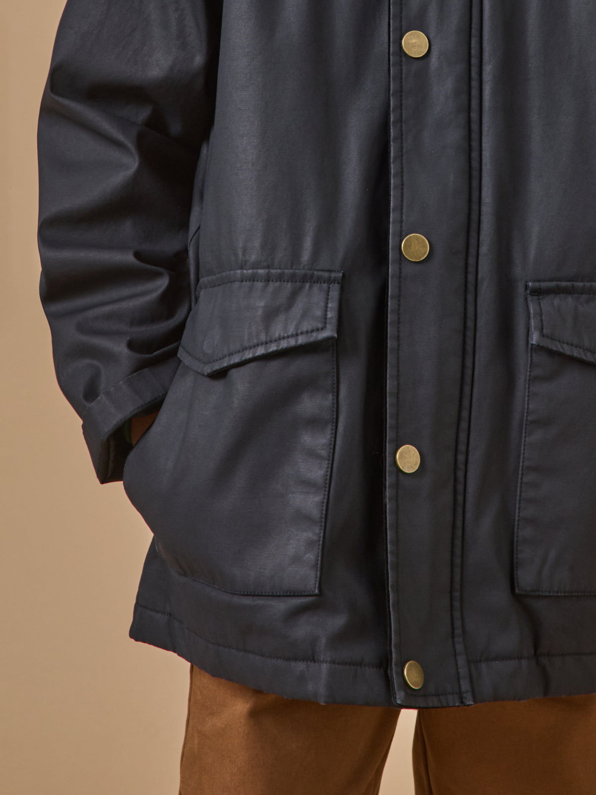 Jungen-Jacke aus beschichteter Baumwolle