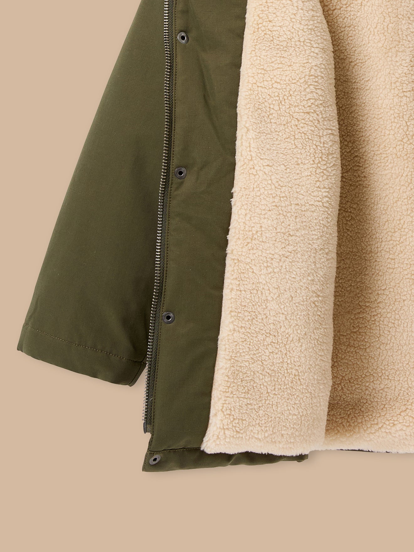 Jungen-Parka mit Sherpa-Futter