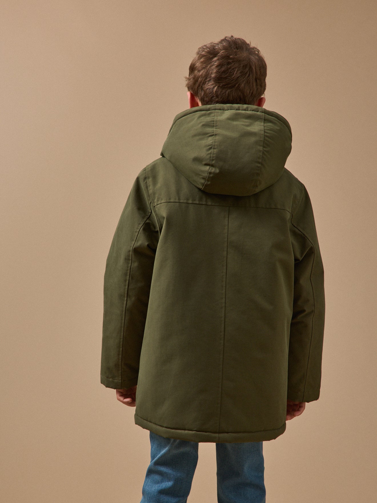 Jungen-Parka mit Sherpa-Futter