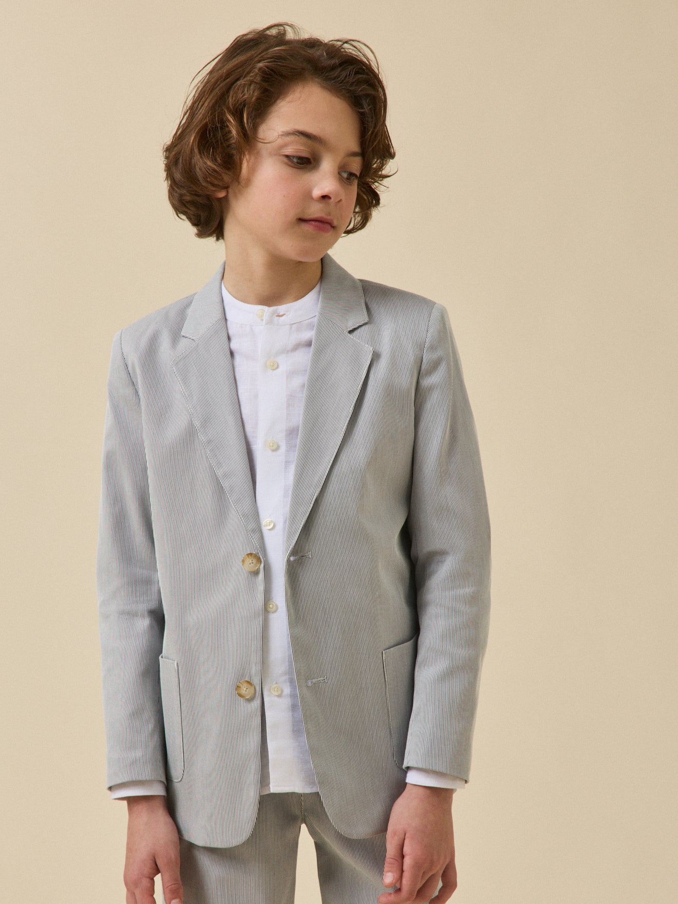 Jungen-Anzugjacke mit Streifen – Kollektion für Festtage und Hochzeiten