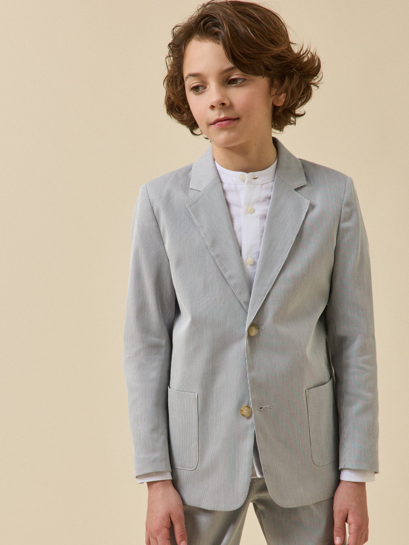 Jungen-Anzugjacke mit Streifen – Kollektion für Festtage und Hochzeiten