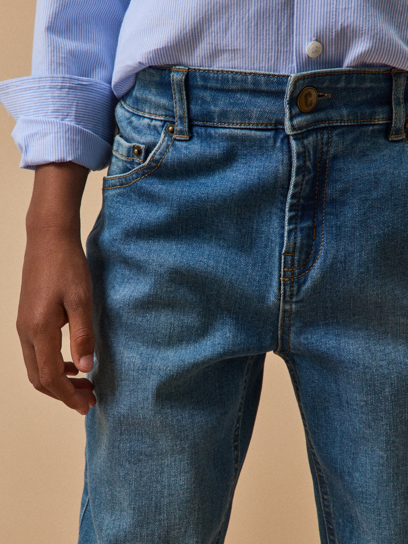 Jungen-Jeans mit geradem Schnitt
