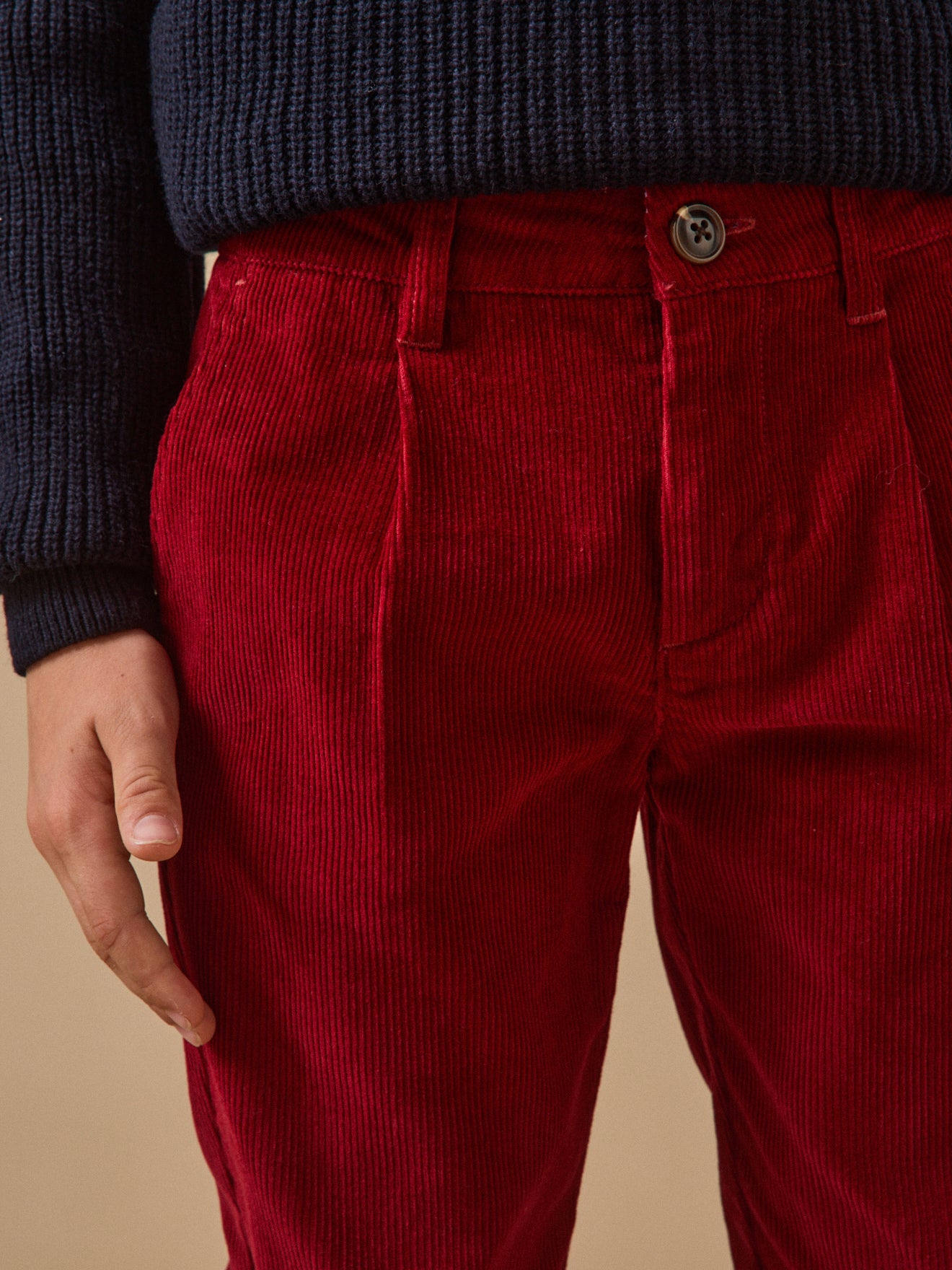 Jungen-Chinohose aus Velours