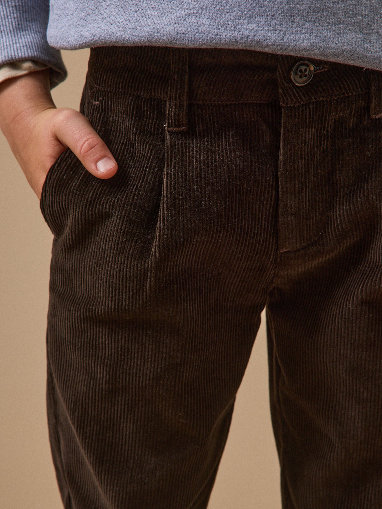 Jungen-Chinohose aus Velours