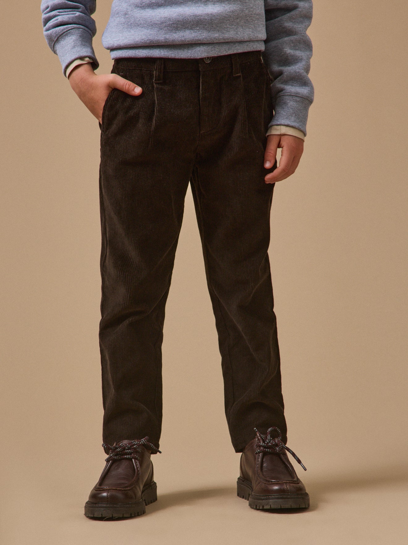 Jungen-Chinohose aus Velours
