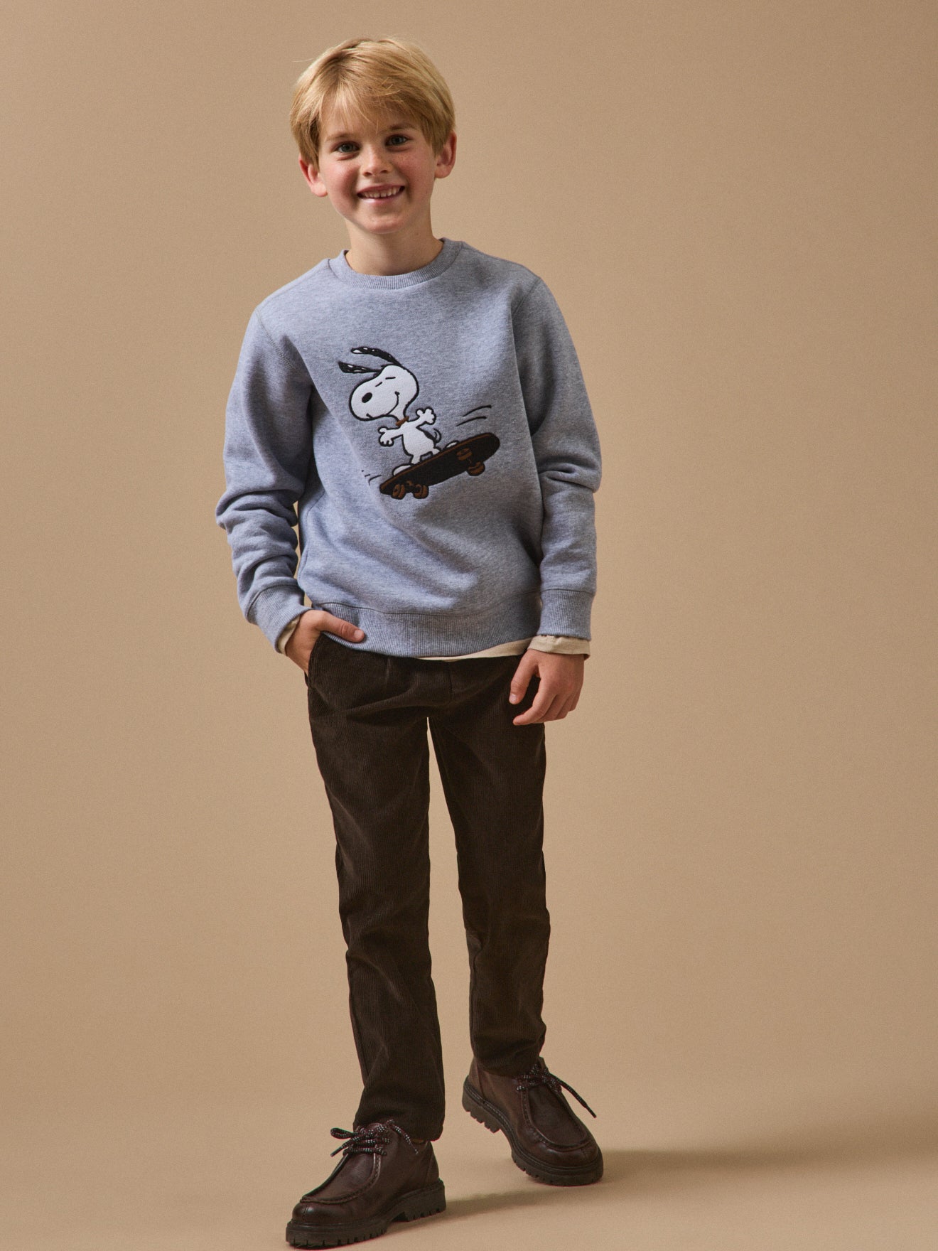 Jungen-Chinohose aus Velours