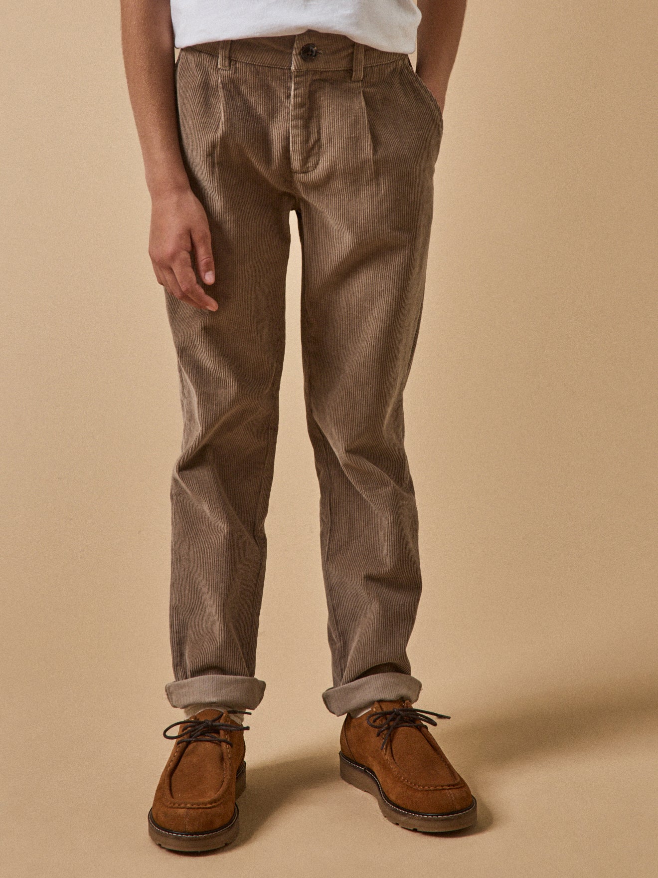Jungen-Chinohose aus Velours