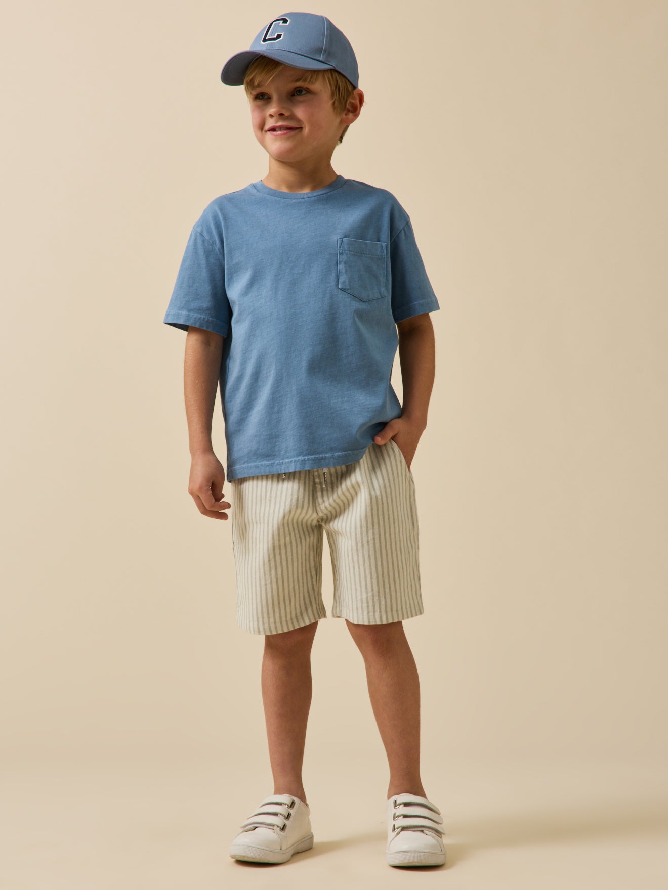 Jungen-Bermuda aus Oxford-Stoff