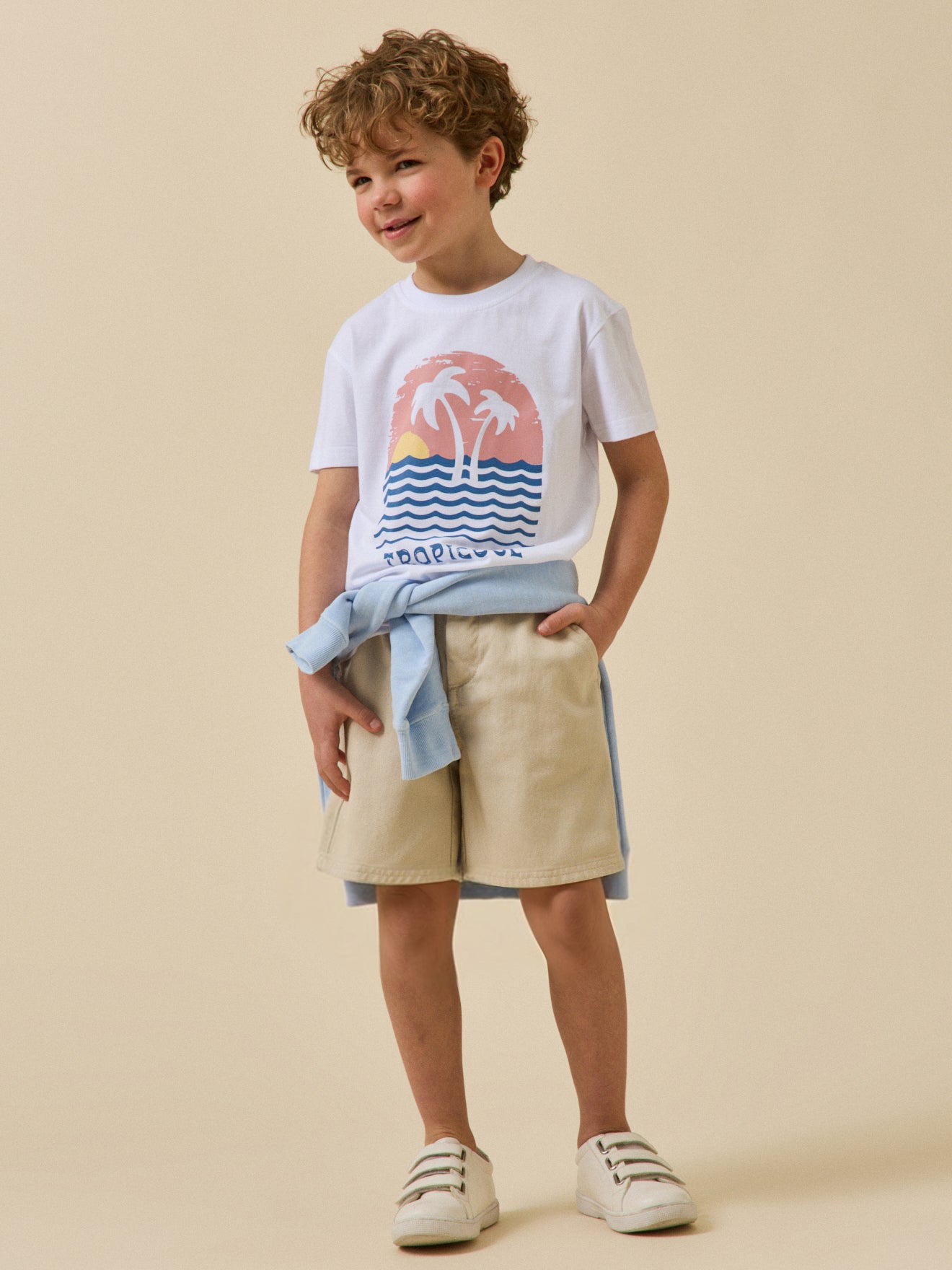 Jungen-Bermuda aus farbenfrohem Denim