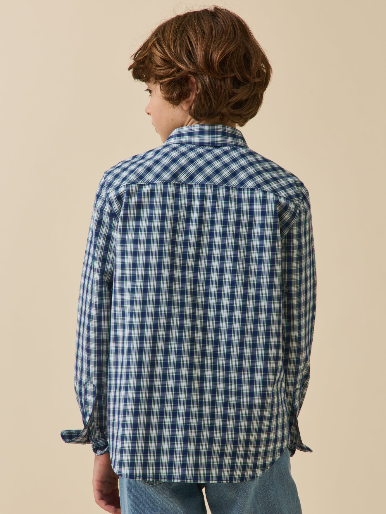 Jungenhemd mit Karomuster