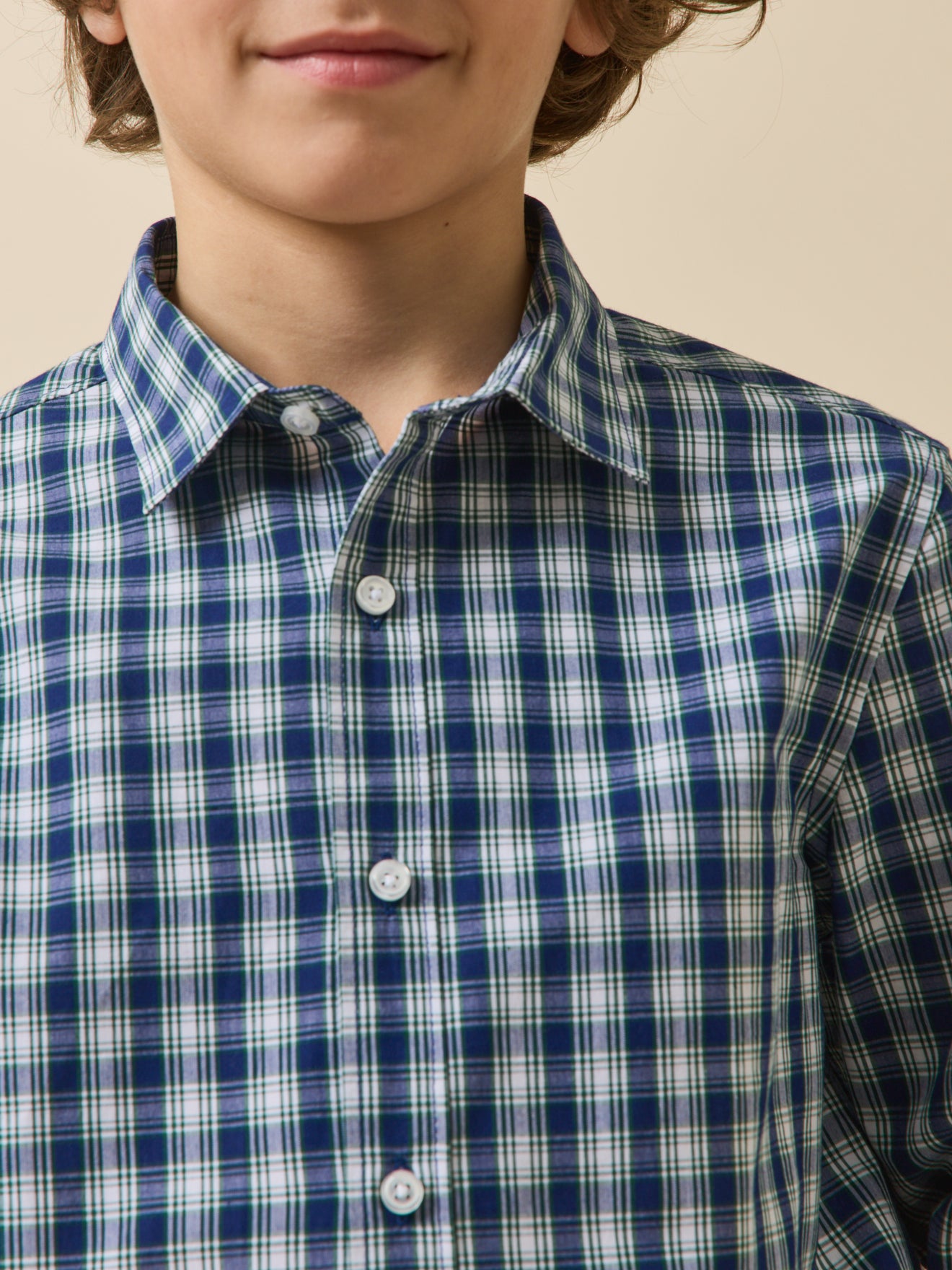Jungenhemd mit Karomuster