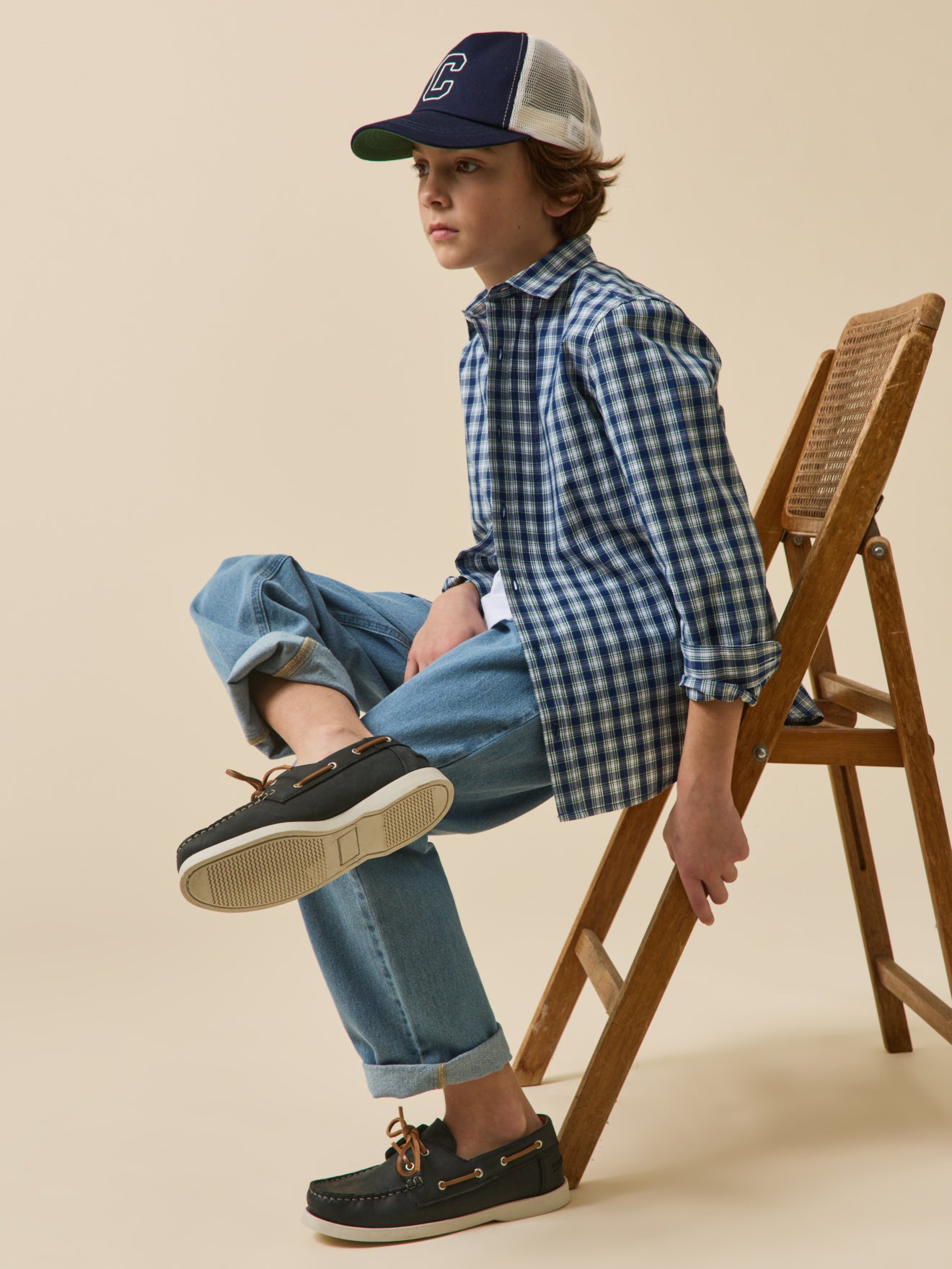 Jungenhemd mit Karomuster