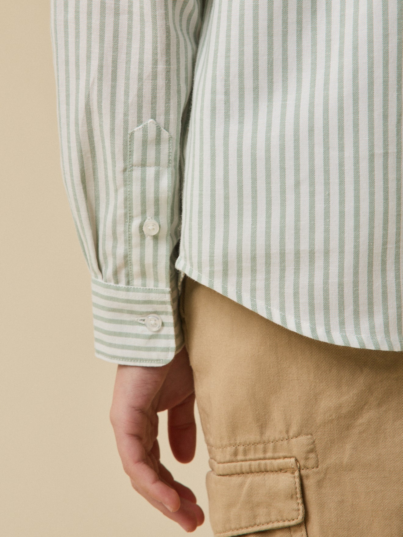 Jungenhemd aus Oxford-Stoff mit Streifen