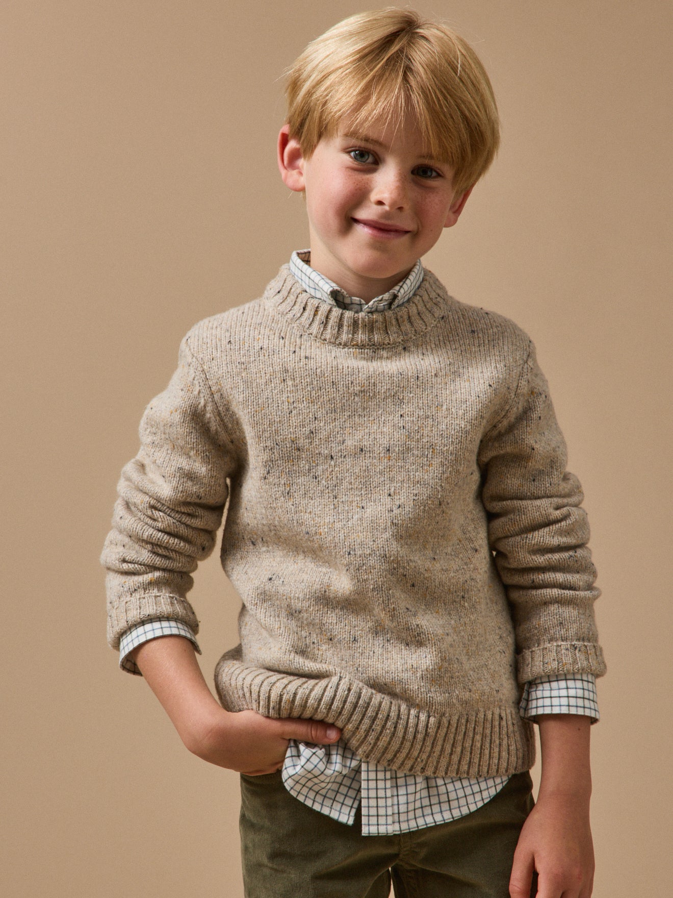 Jungenpullover aus Merino-Wolle