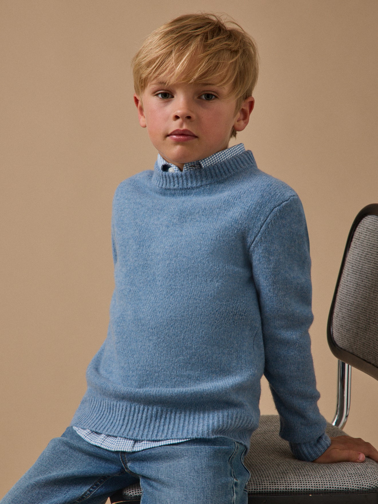 Jungenpullover aus Merino-Wolle
