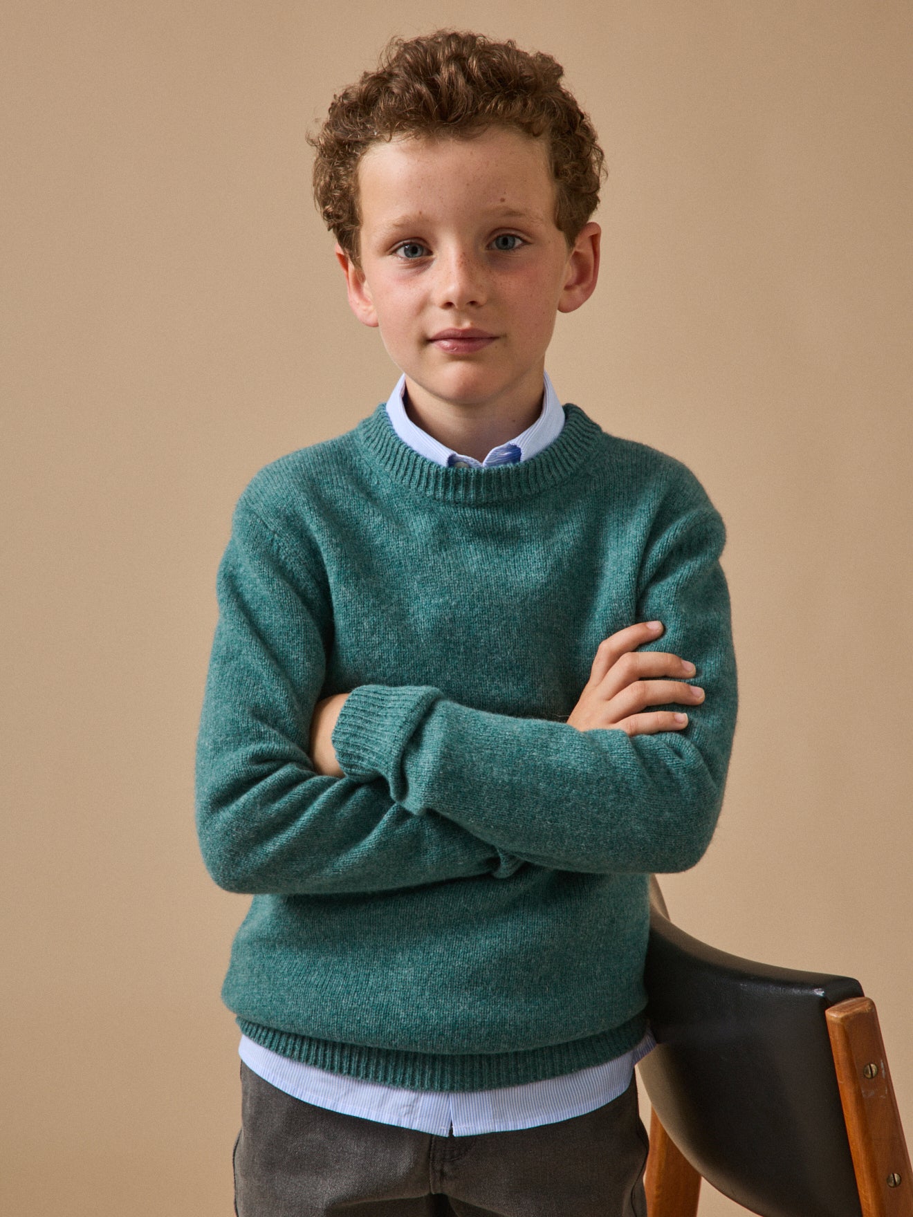 Jungenpullover aus Merino-Wolle