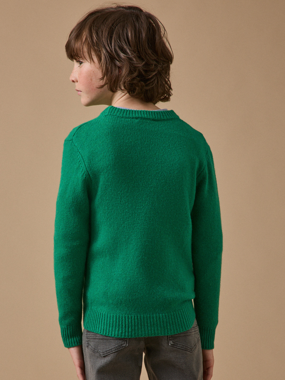 Jungenpullover aus Merino-Wolle