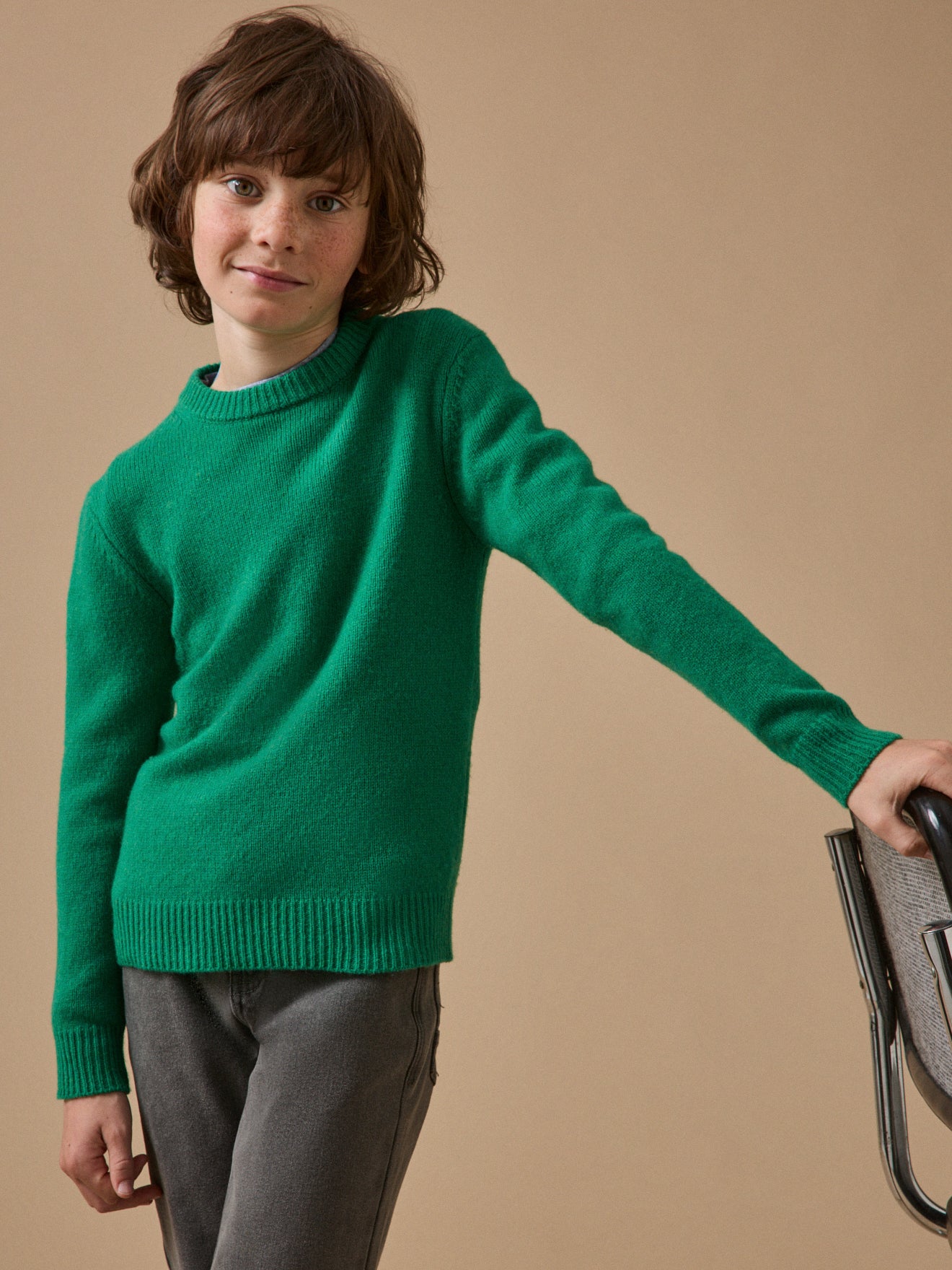 Jungenpullover aus Merino-Wolle