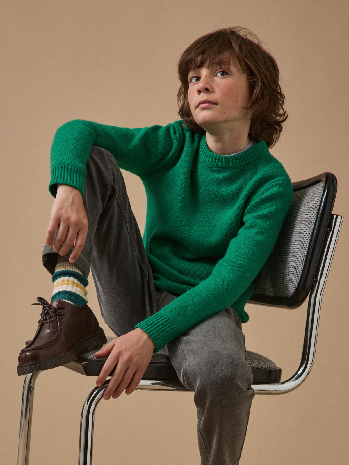 Jungenpullover aus Merino-Wolle