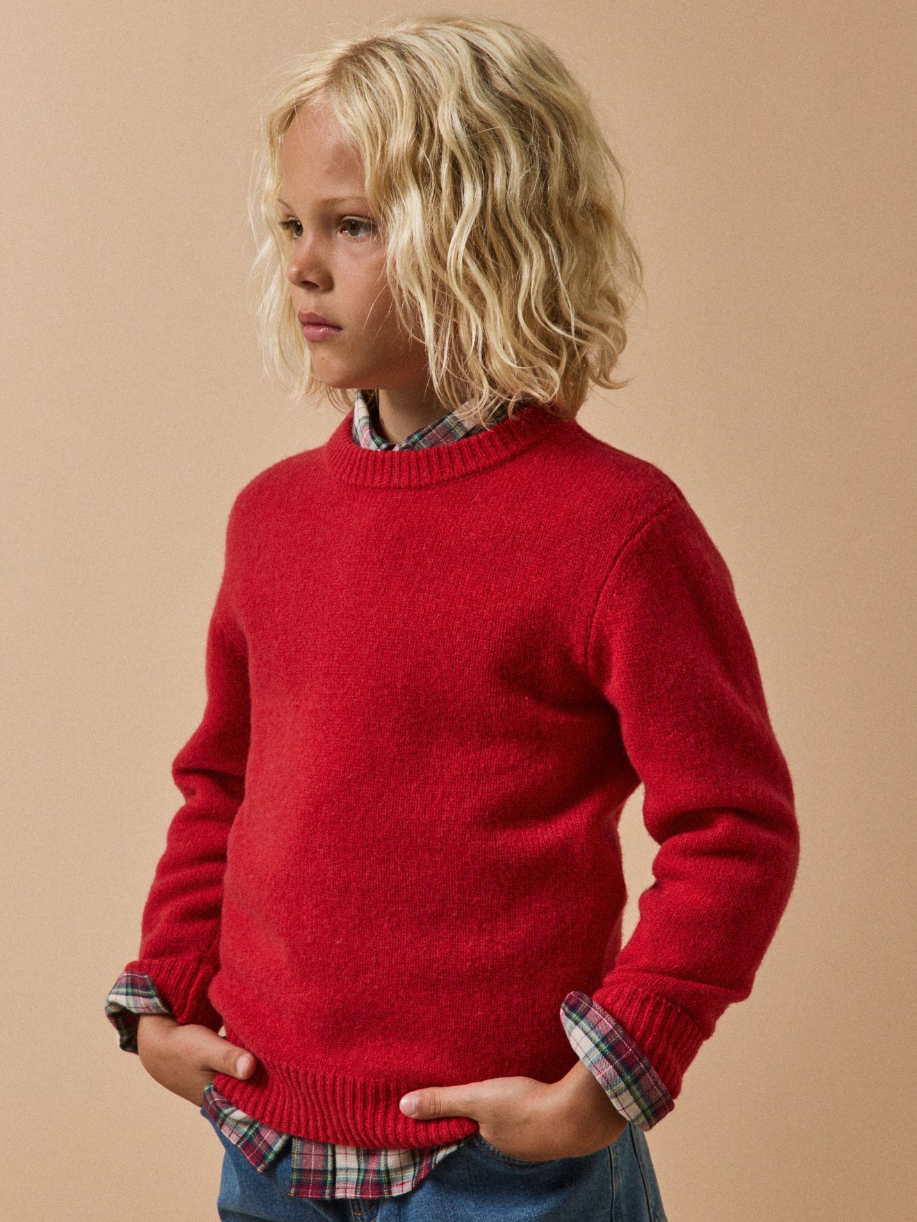 Jungenpullover aus Merino-Wolle